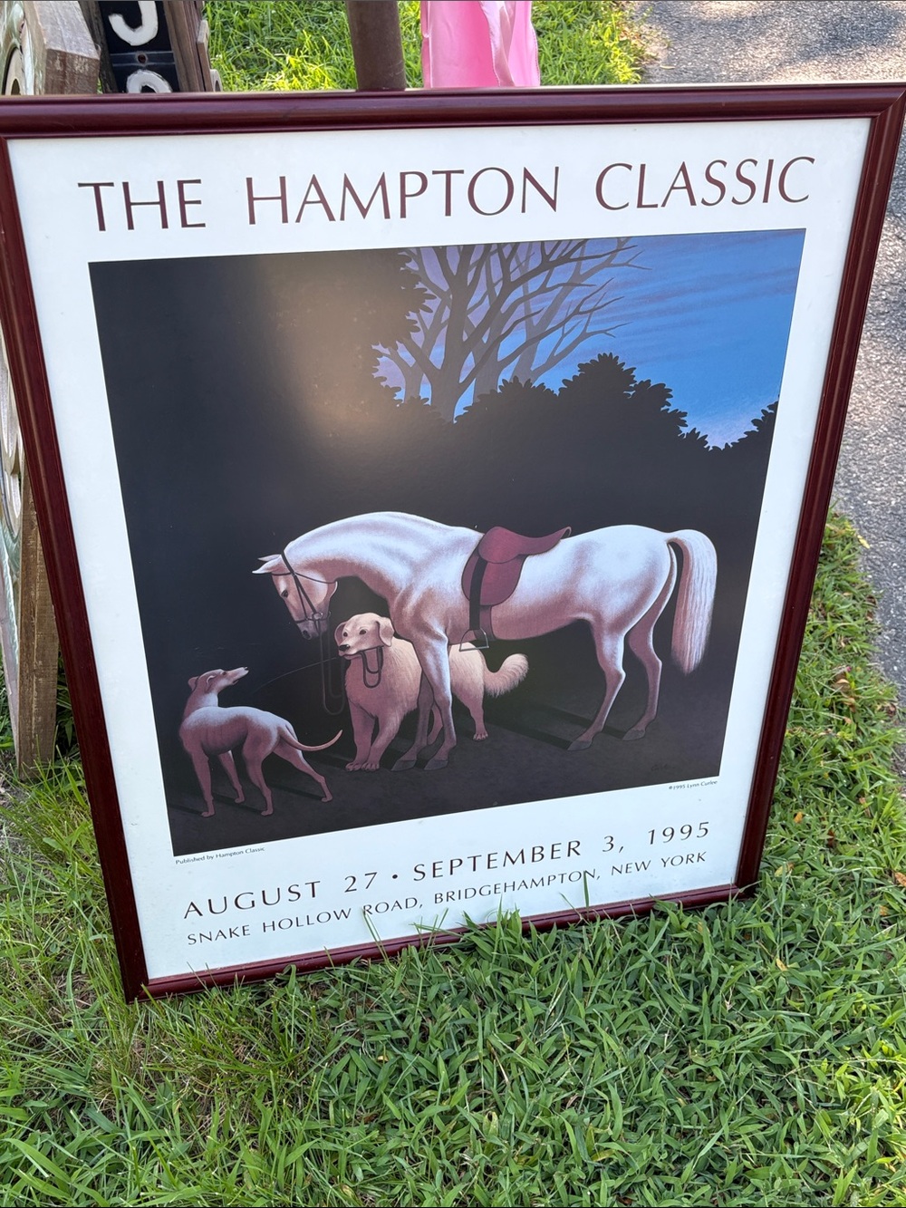 Equestrian Poster - White & Pink Accents